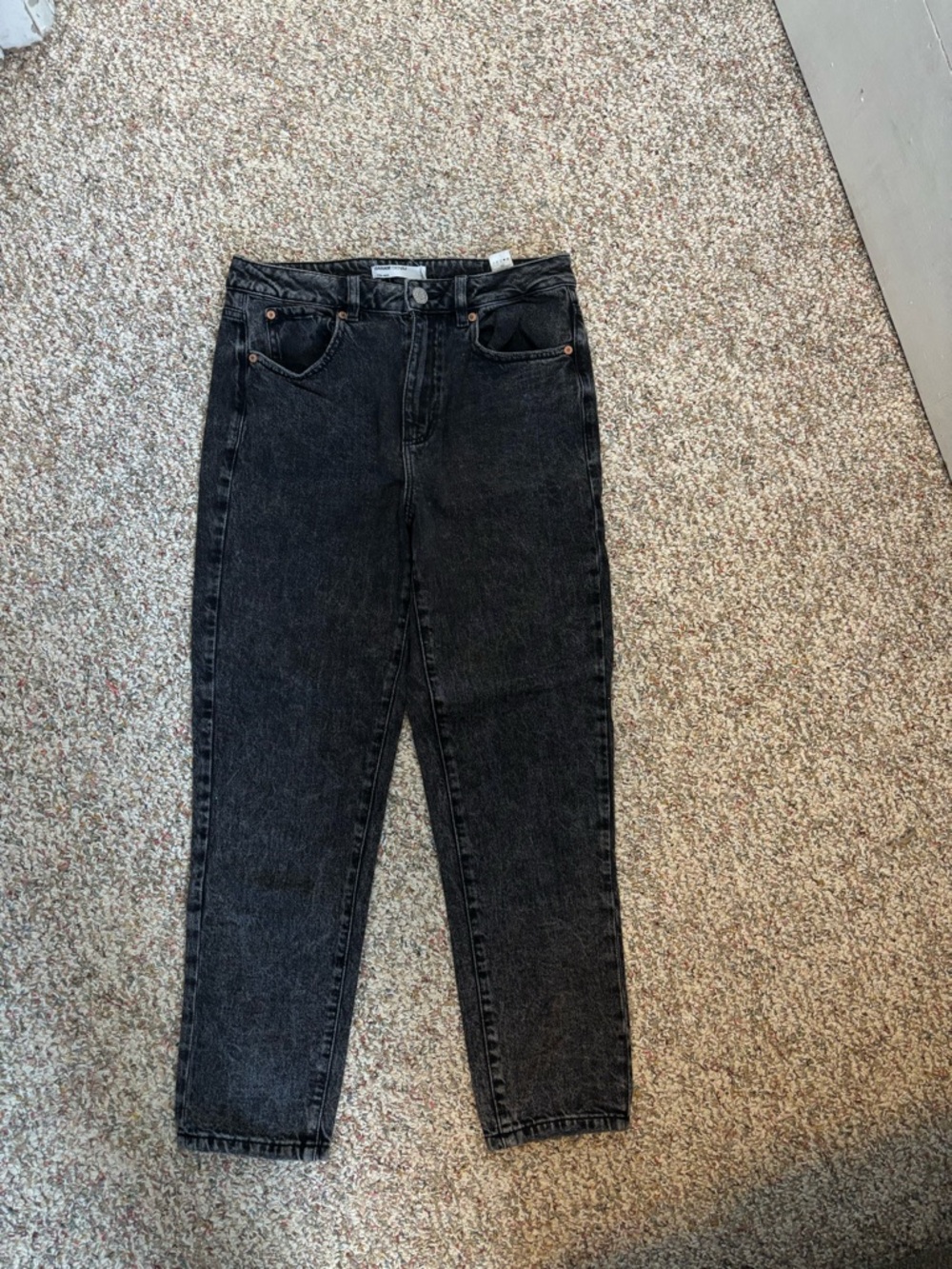 Garage Black High-Waist Mom Jeans